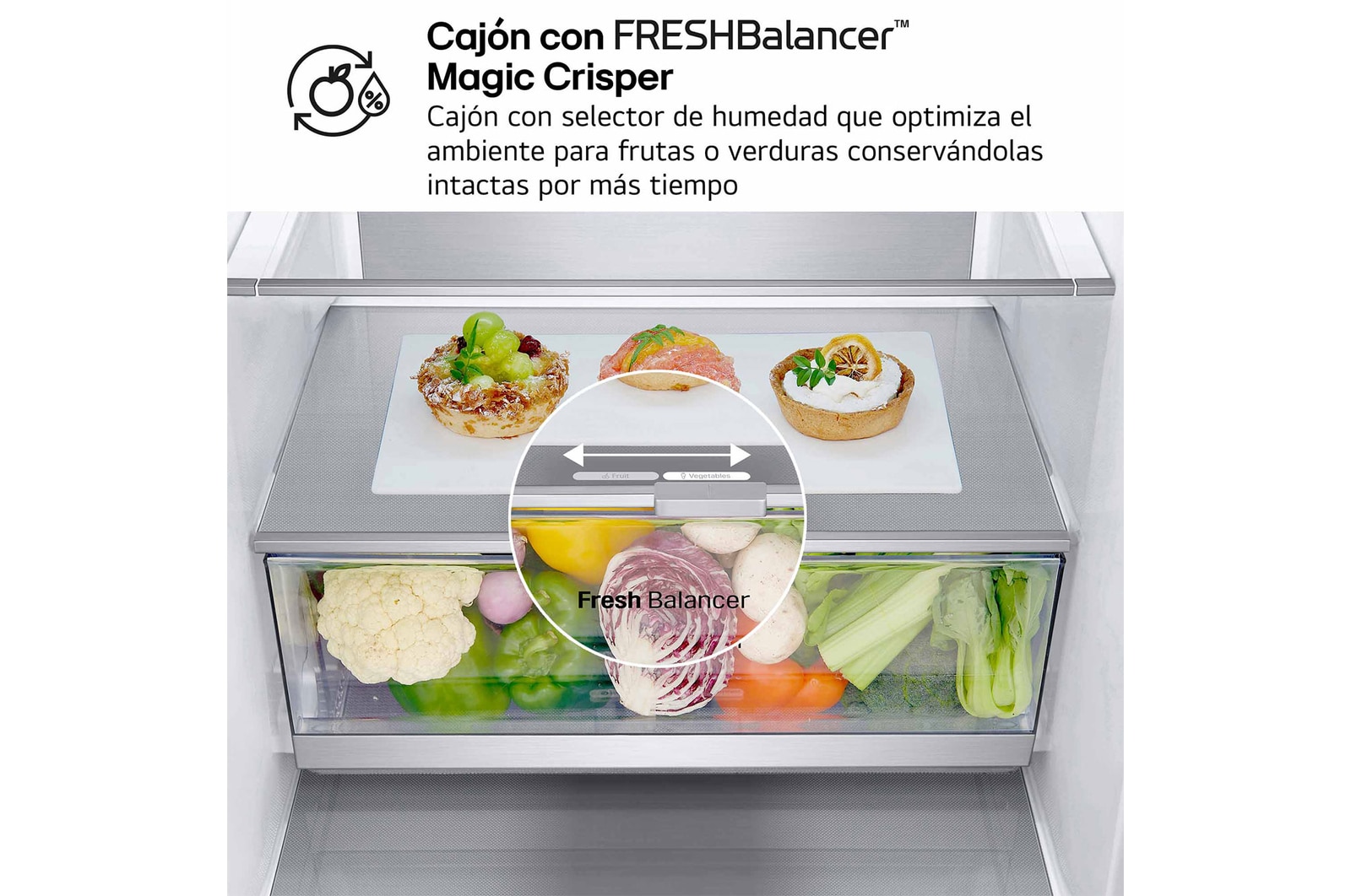 LG Frigorífico Combi Door Cooling+,  2,03m, Clasificación C, capacidad de 419l, inox antihuellas. Serie 700, GBV7280CPY, GBV7280CPY