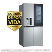LG Frigorífico American Combi, 508L, Clasificación E, InstaView™ - Acero, GMG861MBAE