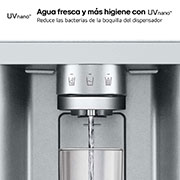 LG Frigorífico American Combi, 508L, Clasificación E, InstaView™ - Acero, GMG861MBAE
