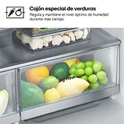 LG Frigorífico American Combi, 508L, Clasificación E, InstaView™ - Acero, GMG861MBAE