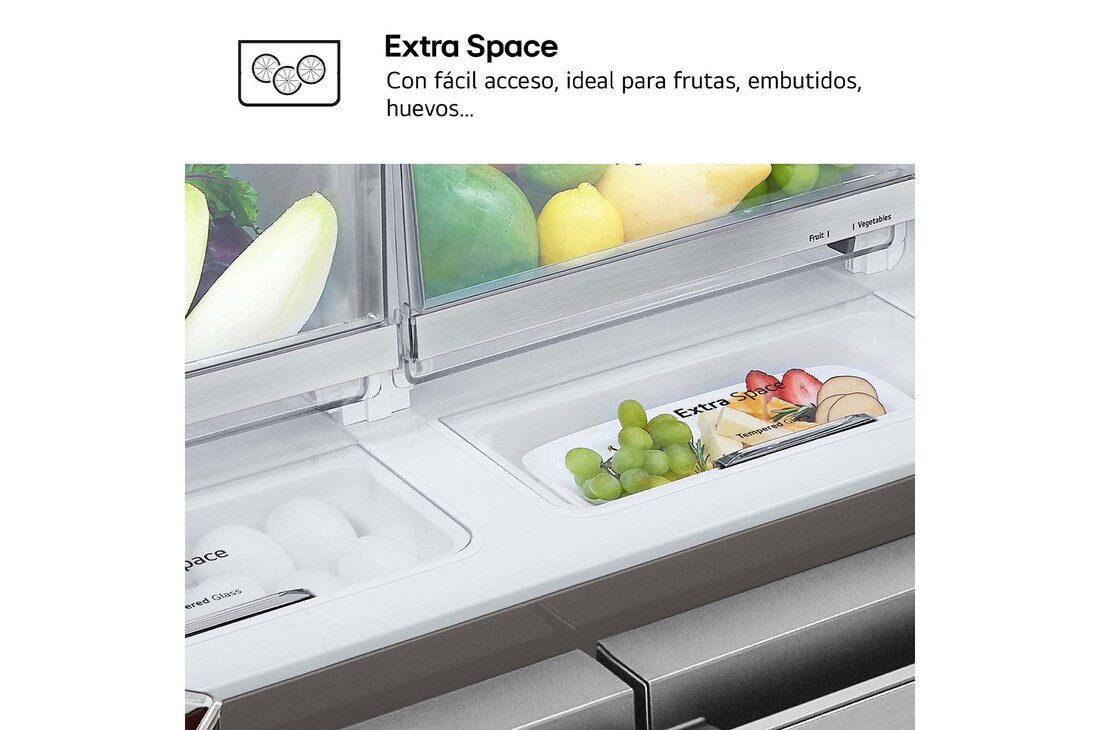 LG Frigorífico American Combi  Clasificación E , 641 L, Inox antihuellas, GML960PYBE