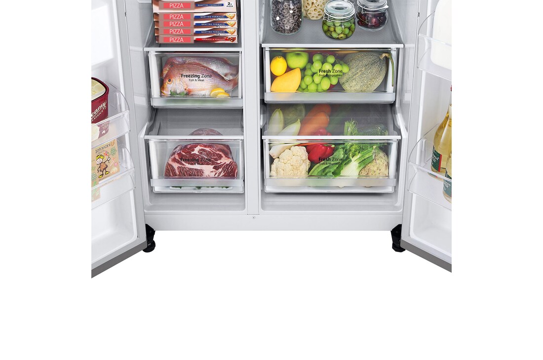 LG Frigorífico Americano Inverter Linear compressor, Clasificación D, 635 L               , GSLV70PZTD