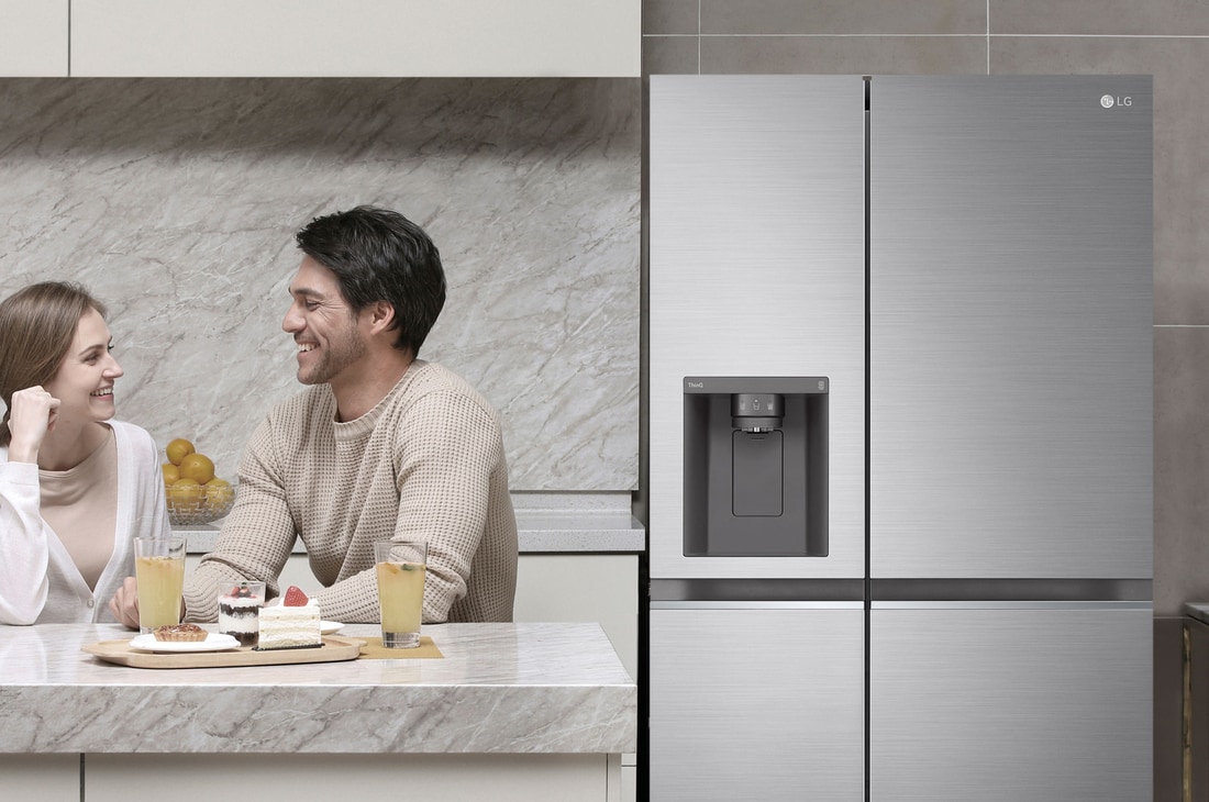 LG Frigorífico Americano Inverter Linear compressor, Clasificación D, 635 L               , GSLV70PZTD