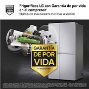 LG Frigorífico Americano Side By side, Clasificación D, 635 L, sin toma de agua, GSLV91MBAD