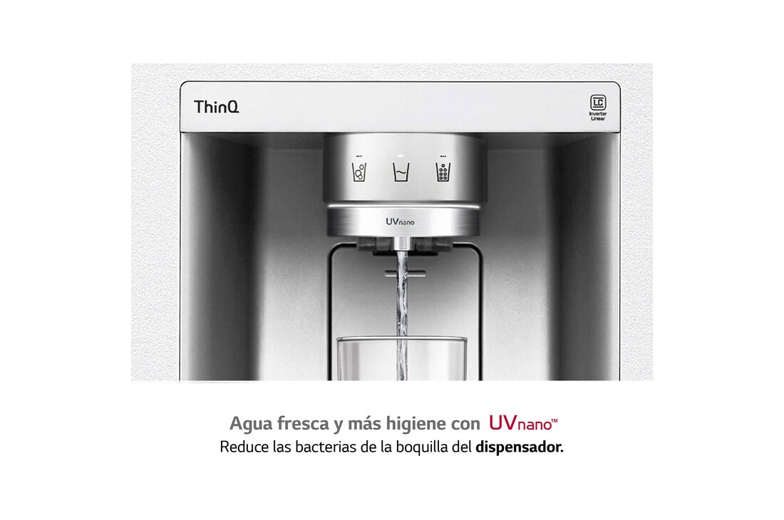 LG Frigorífico Americano Side By side, Clasificación D, 635 L, sin toma de agua, GSLV91MBAD