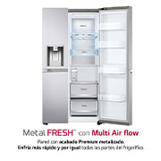 LG Frigorífico Americano Side By side, Clasificación D, 635 L, sin toma de agua, GSLV91MBAD