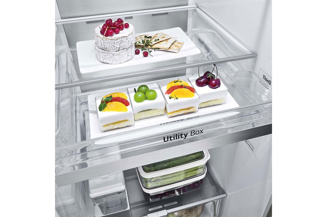 LG Frigorífico Americano Side By side, Clasificación D, 635 L, sin toma de agua, GSLV91MBAD