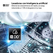 LG Lavadora inteligente AI Direct Drive. TurboWash 360º, Autodosificación,  10kg ,  1400rpm Un 10% más eficiente que A, Serie 750, F4WR7510AGH