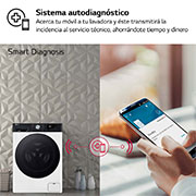 LG Lavadora inteligente AI Direct Drive. TurboWash 360º, Autodosificación,  10kg ,  1400rpm Un 10% más eficiente que A, Serie 750, F4WR7510AGH