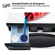 LG Lavadora inteligente AI Direct Drive. TurboWash 360º, Autodosificación,  10kg ,  1400rpm Un 10% más eficiente que A, Serie 750, F4WR7510AGH
