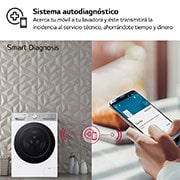 LG Lavadora inteligente AI Direct Drive. TurboWash 360º, Autodosificación, 13kg , 1400rpm Un 20% más eficiente que A, Serie 950, F4WR9513A2W