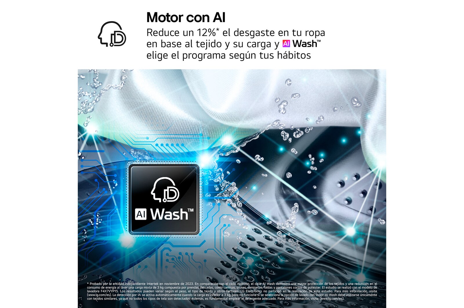 LG Torre de lavado y secado | LG WT1210BBF, Direct Drive con inteligencia artificial, Bomba de calor Dual Inverter, 12kg lavado, 10kg secado, 1400rpm, clasificación A-10/C, WT1210BBF