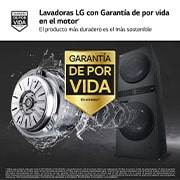 LG Washtower: torre de lavado y secado "Todo en 1". 12kg (lavado)/10kg (secado), 10% más eficiente que A (lavado)/A+++ (secado)., WT1210BBF