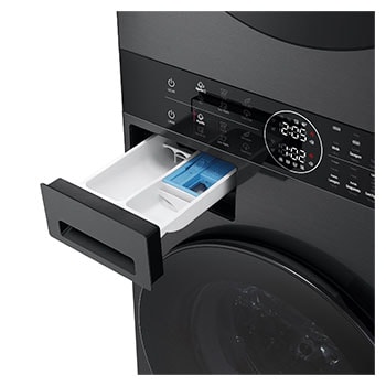 LG Torre de lavado y secado | LG WT1210BBF, Direct Drive con inteligencia artificial, Bomba de calor Dual Inverter, 12kg lavado, 10kg secado, 1400rpm, clasificación A-10/C, WT1210BBF