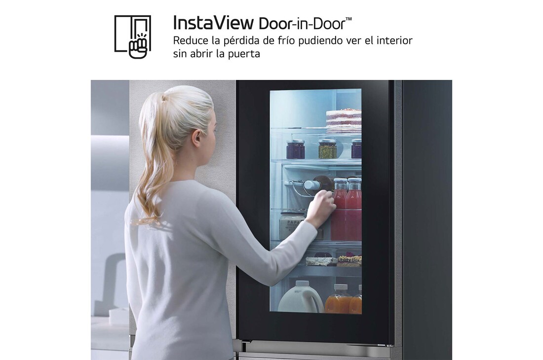 LG Frigorífico Side By side  Serie 900, Instaview Door-In-Door, con Craft Ice, Acero texturizado antihuellas.  D, 628 L, GSXE90MBDD.AMBQEUR