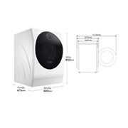 LG Lavasecadora LG SIGNATURE  con bomba de calor, Clase A lavado/A secado, 12kg lavado/7kg secado, 1.600 rpm, Blanca, LSWD100E
