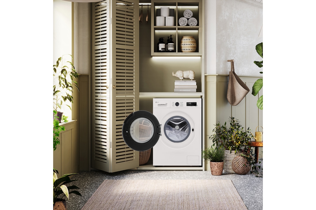 LG Lavasecadora Inverter | LG W4X1095NWK, Direct Drive, 6 Motion, 9/5kg, 1400rpm, Serie 140, Clasificación A (Lavado) / E (Secado), Blanca, W4X1095NWK