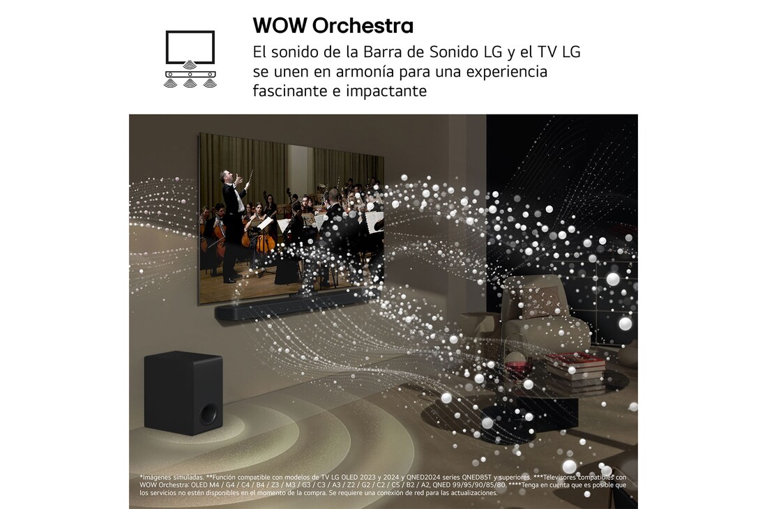 LG Barra de sonido para TV - LG SG10TY, Bluetooth, 420W, 3.1 Canales con Subwoofer, Dolby Atmos, DTS-X, IA Ready, Negro, SG10TY