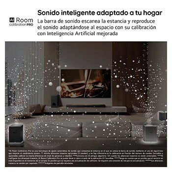 LG Barra de sonido para TV - LG SG10TY, Bluetooth, 420W, 3.1 Canales con Subwoofer, Dolby Atmos, DTS-X, IA Ready, Negro, SG10TY