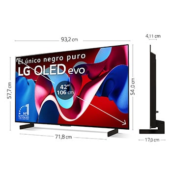 LG 42 pulgadas Smart TV LG OLED evo AI C4 4K 2024, OLED42C44LA