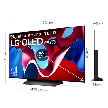 LG 48 pulgadas Smart TV LG OLED evo AI C4 4K 2024, OLED48C44LA