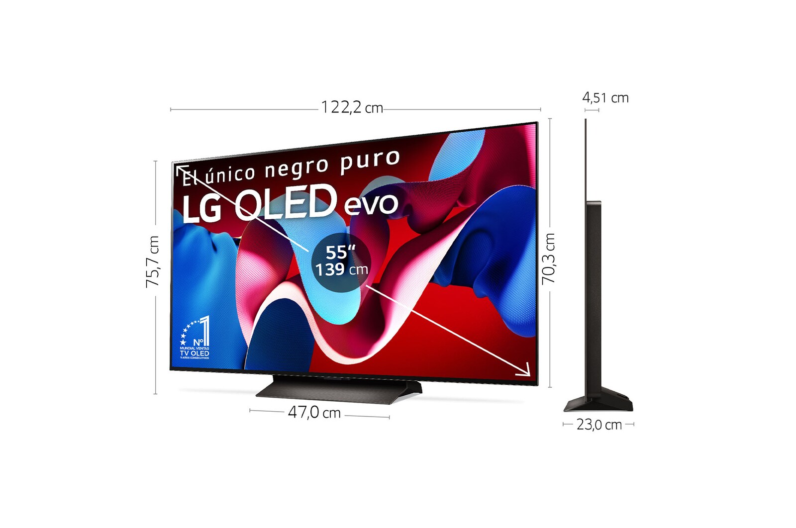 LG 55 pulgadas Smart TV LG OLED evo AI C4 4K 2024, OLED55C44LA