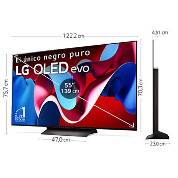 LG 55 pulgadas Smart TV LG OLED evo AI C4 4K 2024, OLED55C44LA