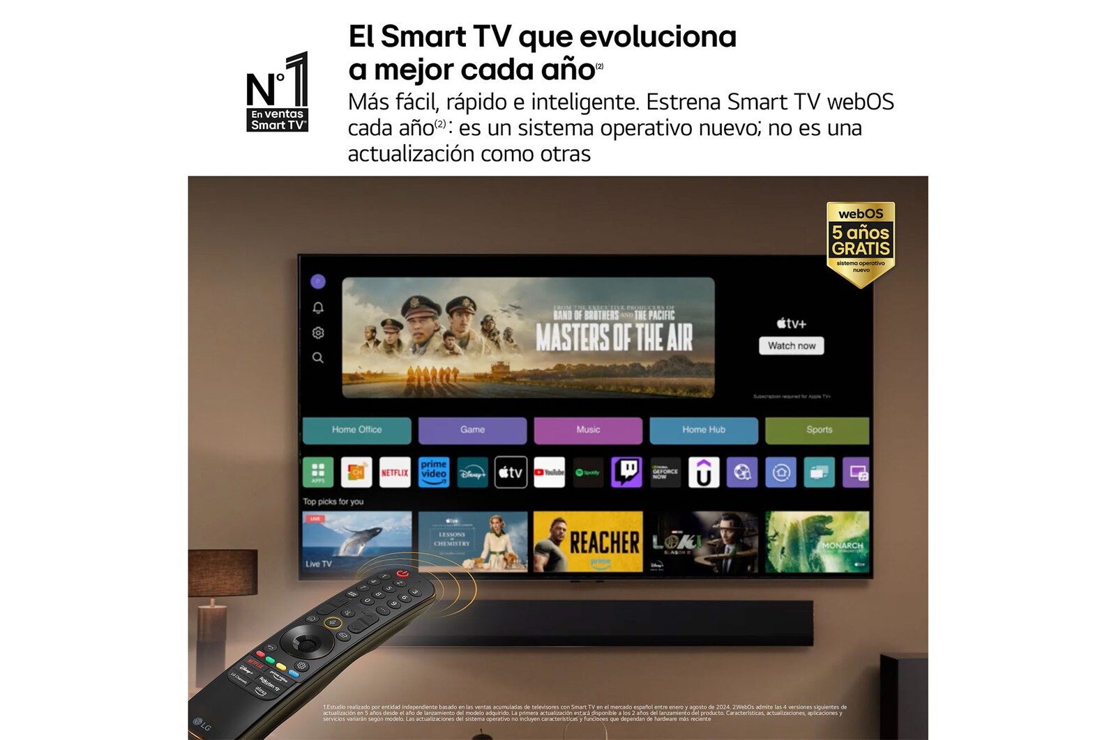 LG 65 pulgadas Smart TV LG OLED evo AI G4 4K 2024, OLED65G45LW