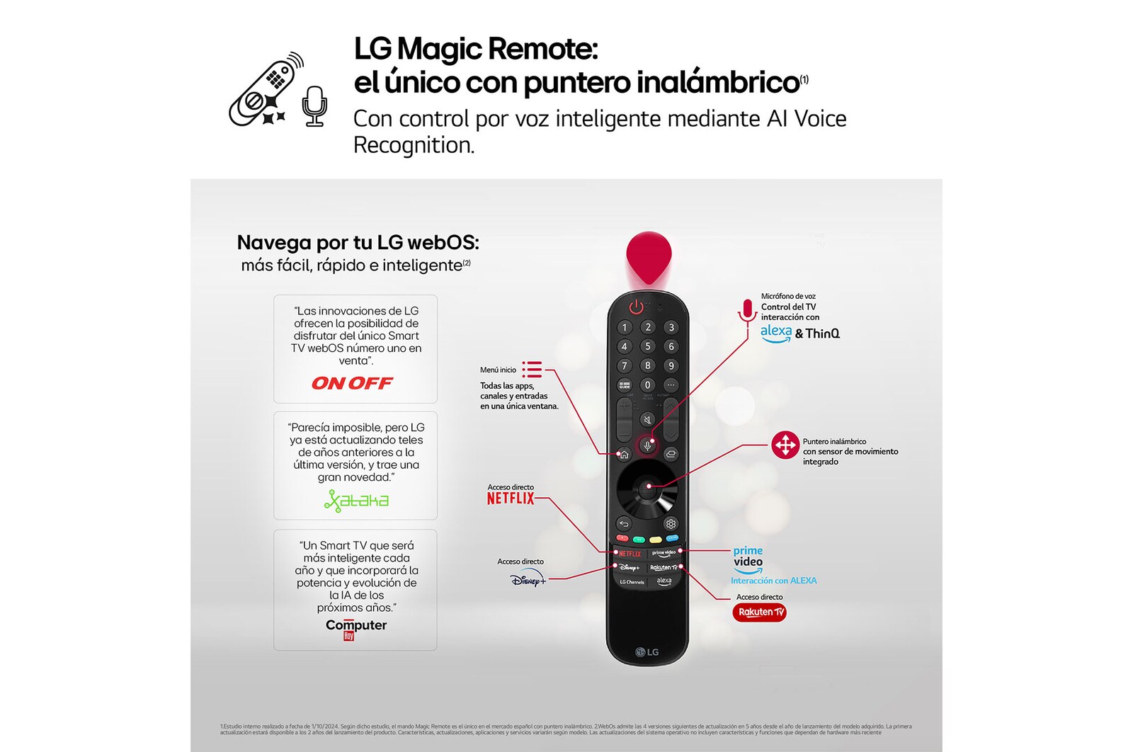LG 65 pulgadas Smart TV LG OLED evo AI G4 4K 2024, OLED65G45LW
