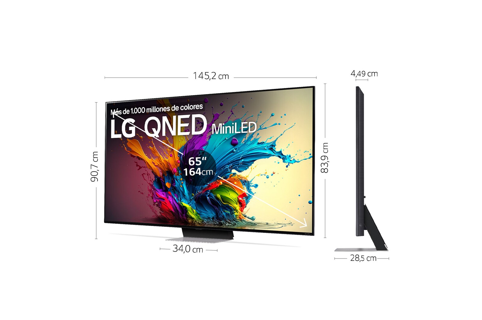 LG 65 pulgadas Smart TV LG QNED MiniLED QNED91 AI 4K 2024, 65QNED91T6A