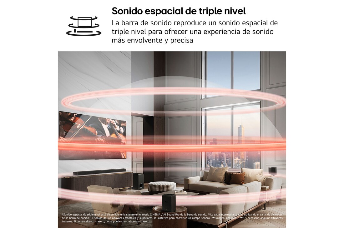 LG Barra de Sonido - LG S70TR, Bluetooth, 500W, 5.1.1 Canales con Subwoofer, altavoces traseros para cine en casa, Dolby Atmos, DTS:X, Negro, S70TR