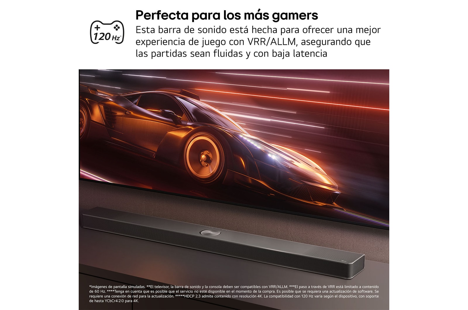 LG Barra de sonido para TV - LG S70TY, Bluetooth, 400W, 3.1.1 Canales con subwoofer, Dolby Atmos, DTS:X, Negro, S70TY