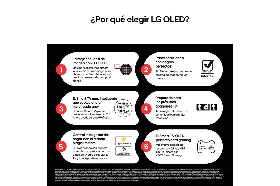 Vista posterior del televisor LG OLED evo AI C5E 4K Smart TV.