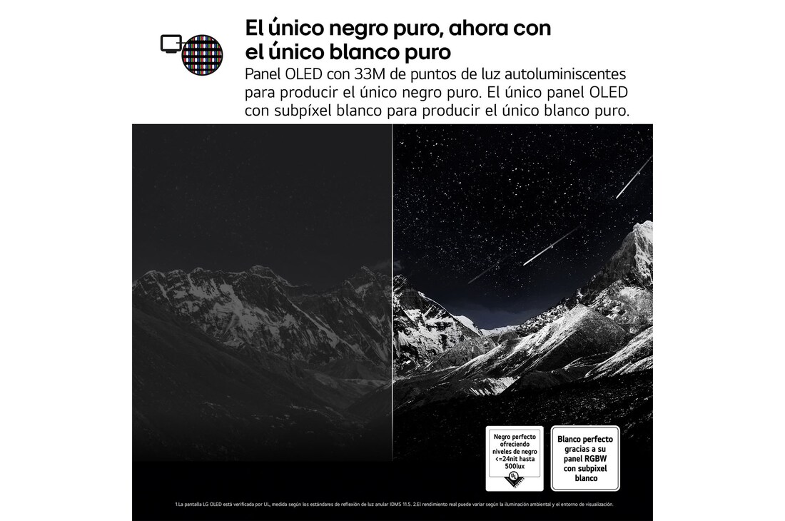 Vista lateral del televisor LG OLED evo AI C5E 4K Smart TV.