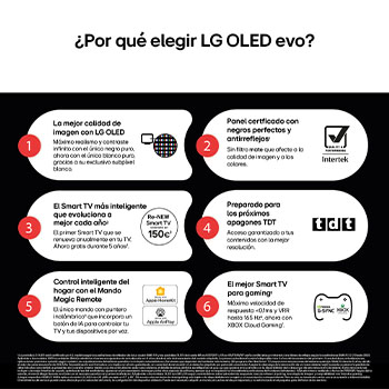 Vista posterior del televisor LG OLED evo AI G5 4K Smart TV.
