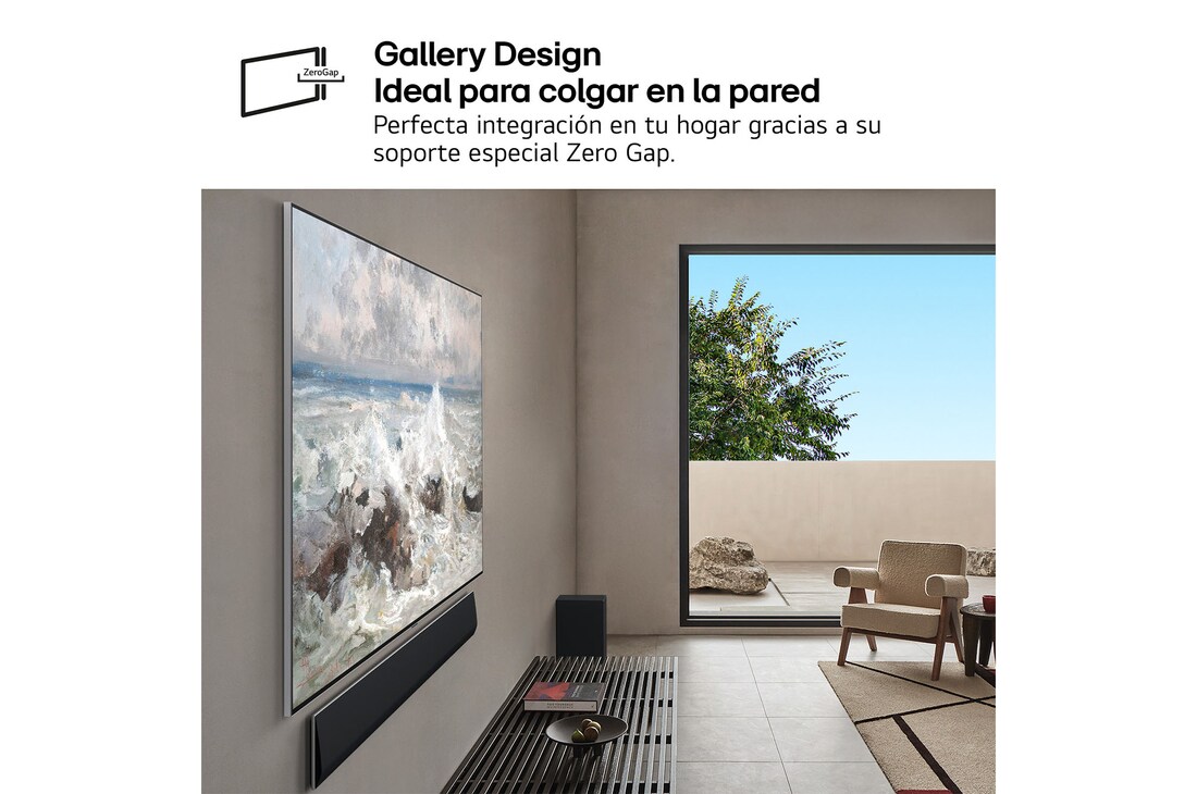 Vista lateral del televisor LG OLED evo AI G5 4K Smart TV.