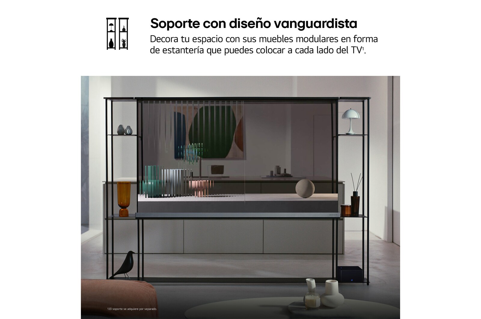 LG Smart TV LG OLED SIGNATURE AI T4 Transparente e inalámbrico 77 pulgadas 4K 2025, OLED77T49LA