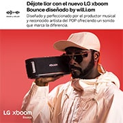 LG xboom Bounce by will.i.am | Altavoz Bluetooth | xboom Signature Sound con radiadores pasivos ascendentes, BOUNCE