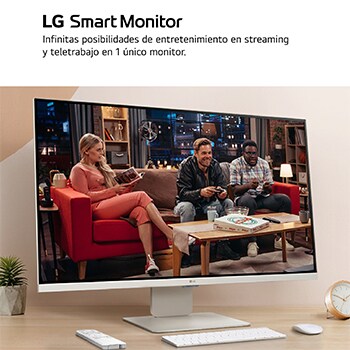 LG Smart Monitor de 32 pulgadas 4k UHD IPS Todo en Uno para para Transmisión con webOS y USB Tipo-C ­ Blanco, 32SR85U-W