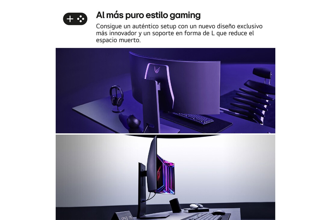 LG UltraGear™ de 39 pulgadas Monitor Gaming Curvo OLED WQHD de 240Hz | 0.03ms tiempo de respuesta, Compatible con G-SYNC®, FreeSync™ Premium Pro, 39GS95QE-B