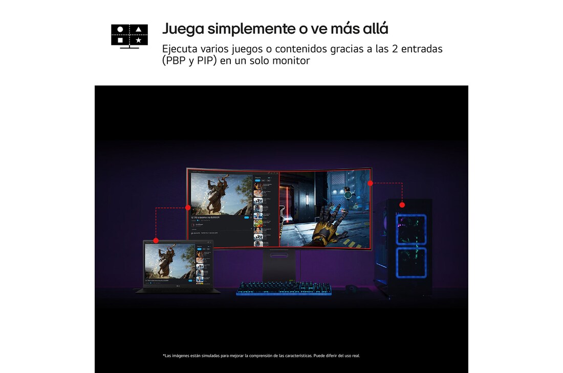 LG UltraGear™ de 39 pulgadas Monitor Gaming Curvo OLED WQHD de 240Hz | 0.03ms tiempo de respuesta, Compatible con G-SYNC®, FreeSync™ Premium Pro, 39GS95QE-B