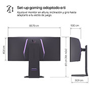 LG UltraGear™ de 39 pulgadas Monitor Gaming Curvo OLED WQHD de 240Hz | 0.03ms tiempo de respuesta, Compatible con G-SYNC®, FreeSync™ Premium Pro, 39GS95QE-B