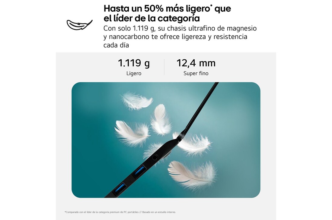 USP : Ligero, fino ¡y listo para llevar