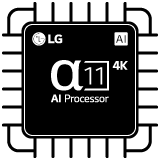 Imagen del procesador α11 AI Processor 4K.