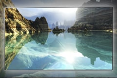 Imagen del océano en la pantalla