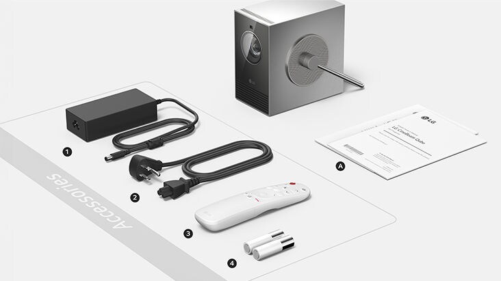 Contenu de la boîte - Image d'introduction des éléments contenus dans l'emballage du produit.