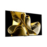 Vue latérale légèrement inclinée vers la droite du LG OLED M3 sur le mur