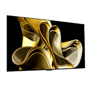 Vue latérale légèrement inclinée vers la droite du LG OLED M3 sur le mur