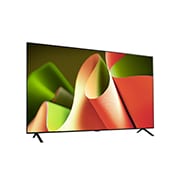 Vue latérale légèrement orientée vers la droite de la TV OLED LG, OLED B4