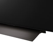 Gros plan d’une TV OLED evo LG, OLED C4 à la base